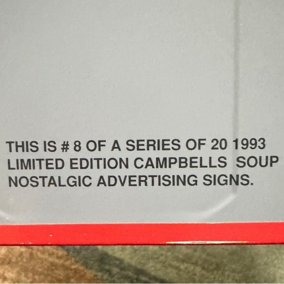 1993 Campbell’s Soup Sign #8 Train AAA Collectible - Picture 11 of 12